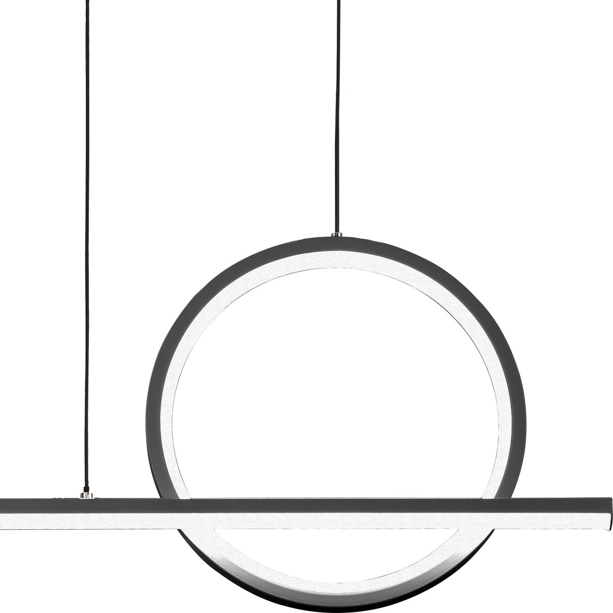 Kitesurf Loop LED Linear Suspension Light - Black