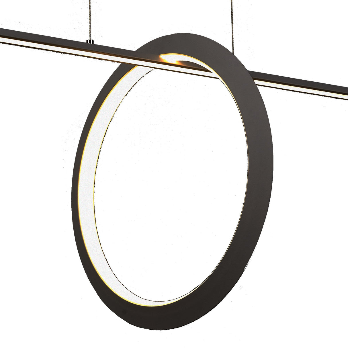 Kitesurf Loop Under LED Linear Suspension Light - Black