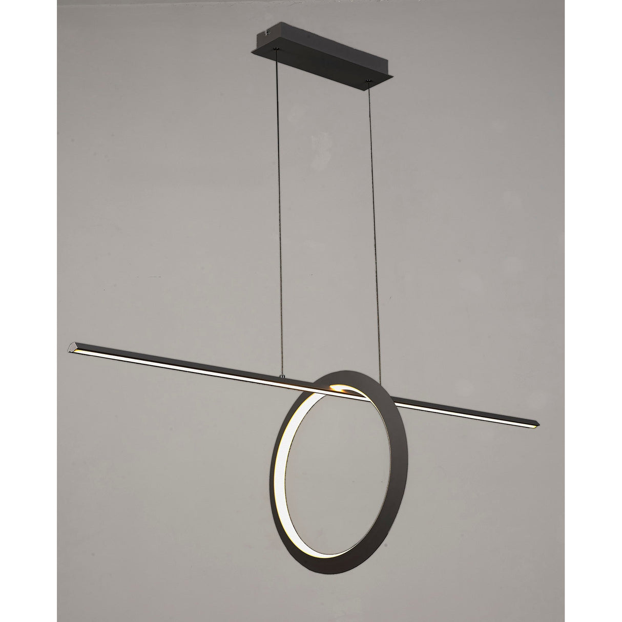 Kitesurf Loop Under LED Linear Suspension Light - Black