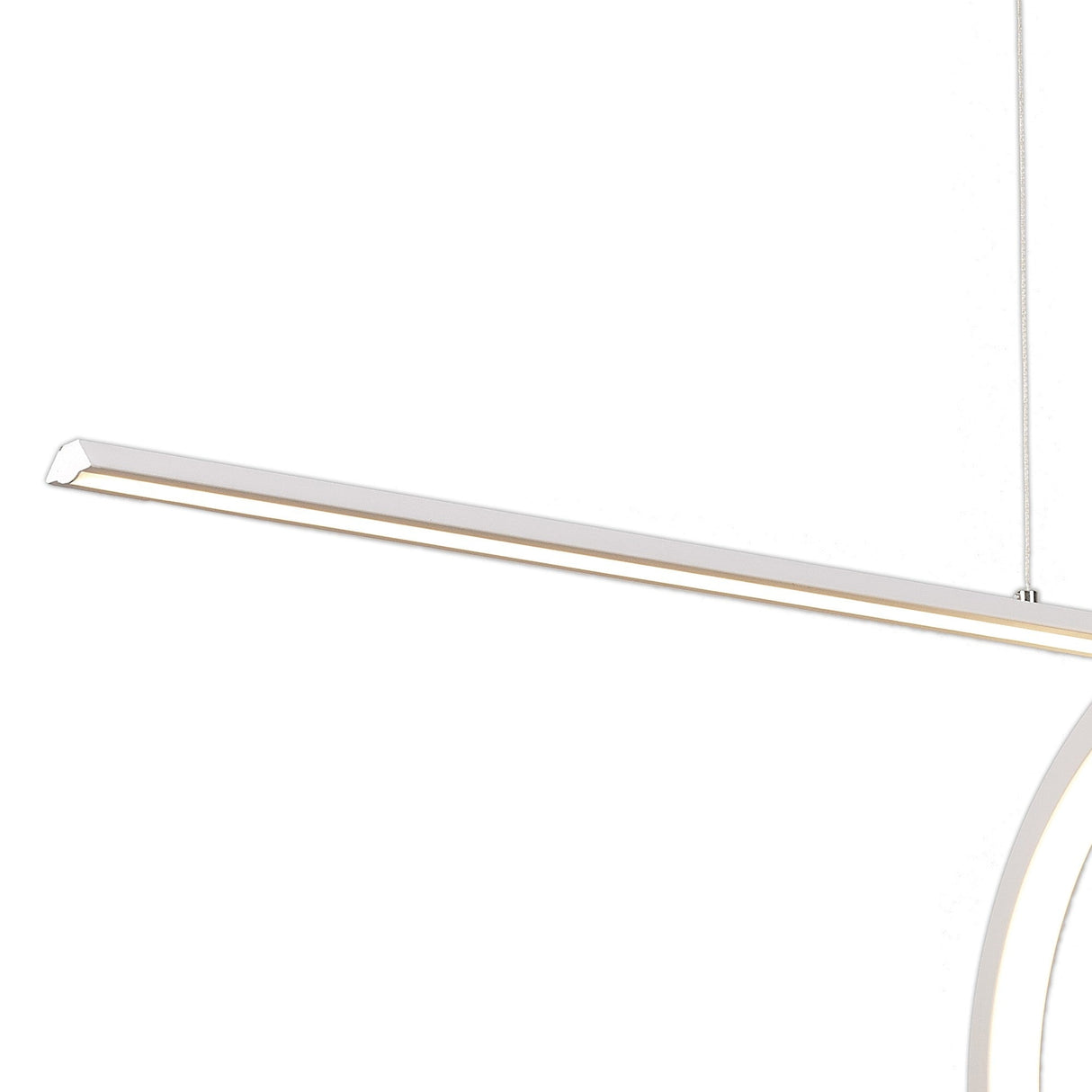 Kitesurf Loop Under LED Linear Suspension Light - White