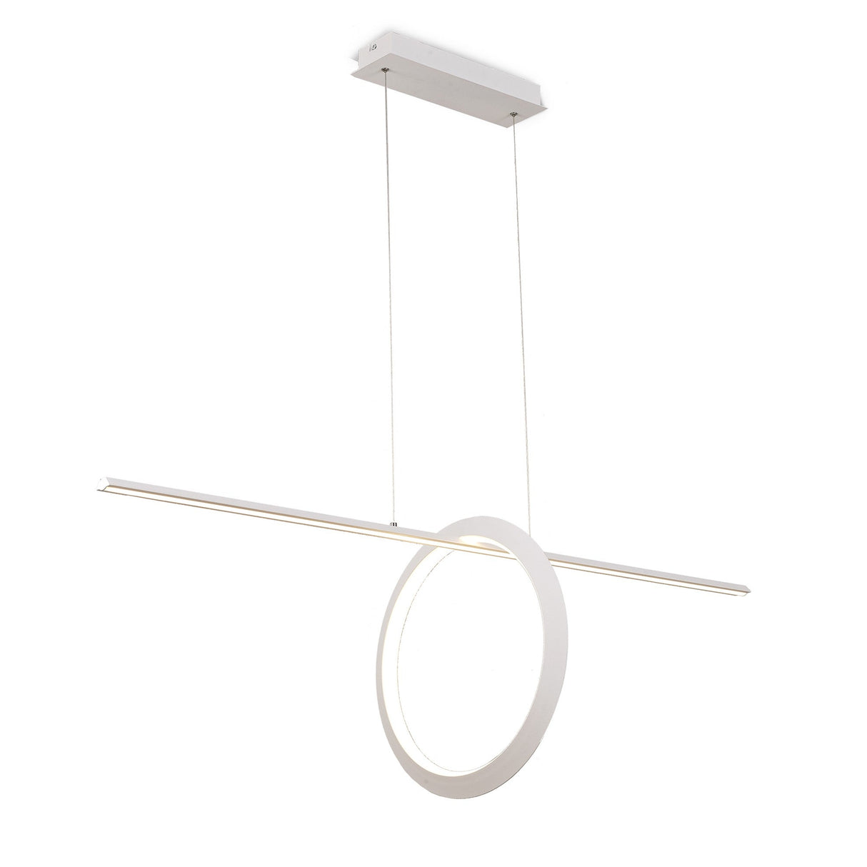 Kitesurf Loop Under LED Linear Suspension Light - White