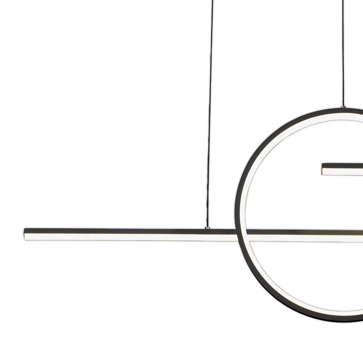 Kitesurf Loop Dimmable LED Linear Suspension Light - Black