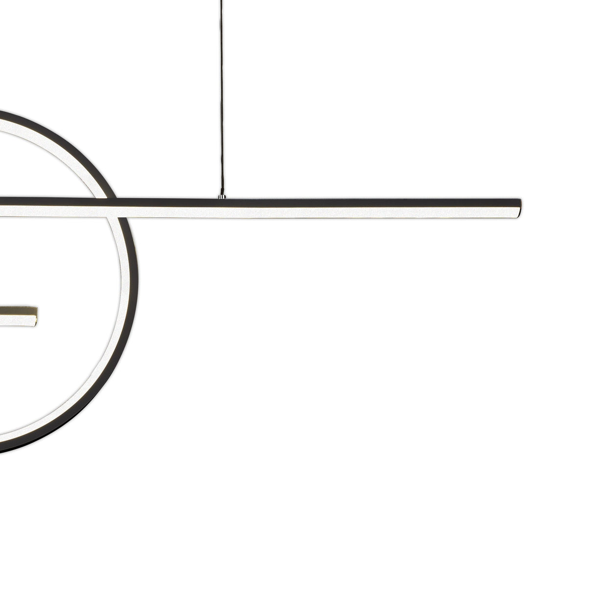 Kitesurf Loop Dimmable LED Linear Suspension Light - Black