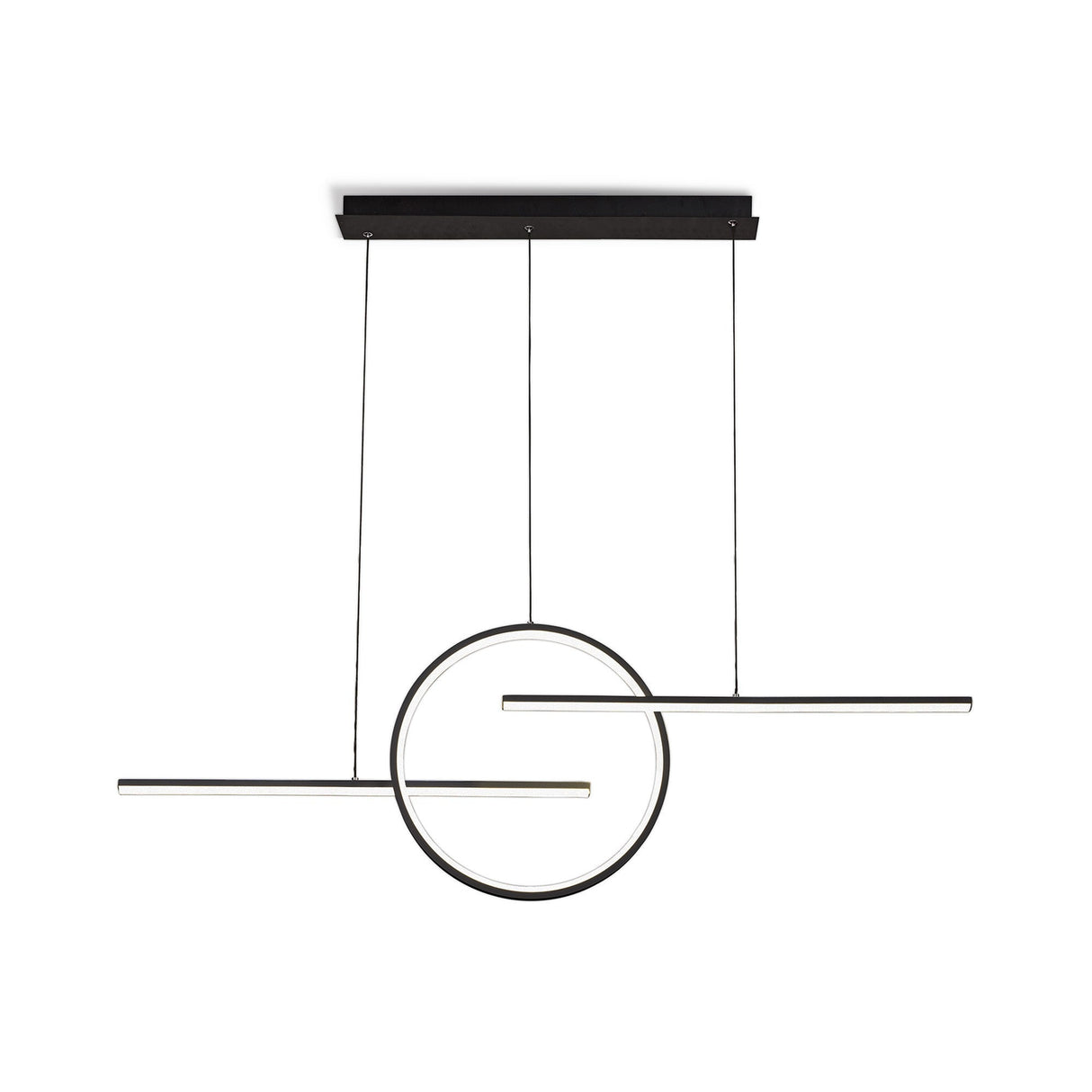 Kitesurf Loop Dimmable LED Linear Suspension Light - Black