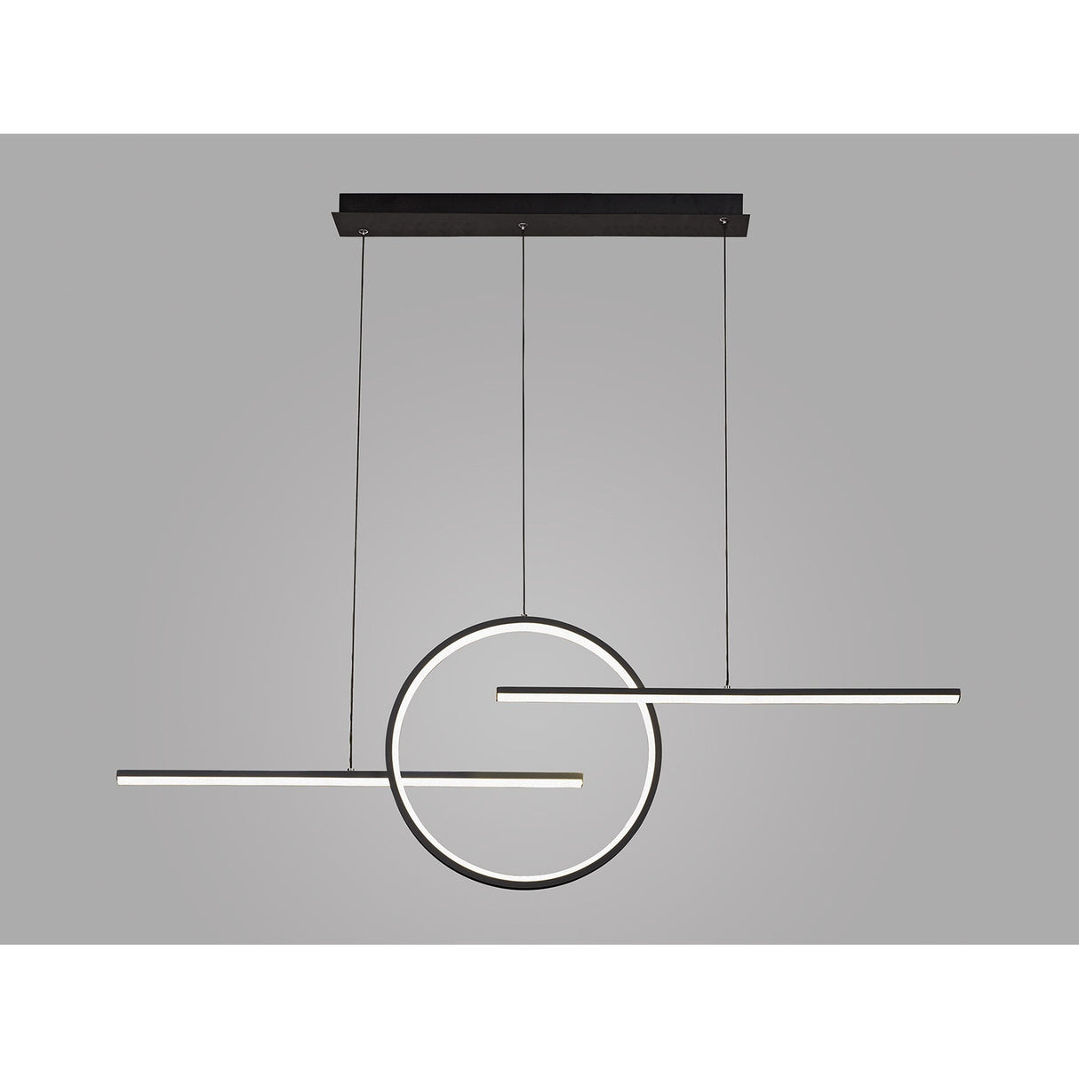 Kitesurf Loop Dimmable LED Linear Suspension Light - Black