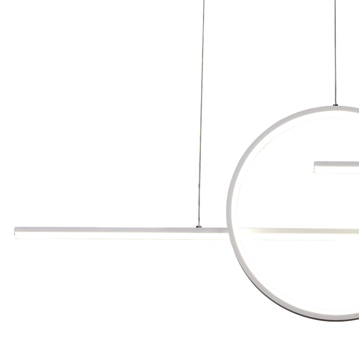 Kitesurf Loop Dimmable LED Linear Suspension Light - White