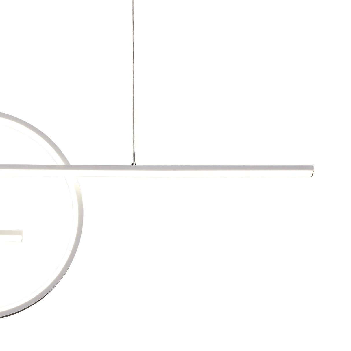 Kitesurf Loop Dimmable LED Linear Suspension Light - White