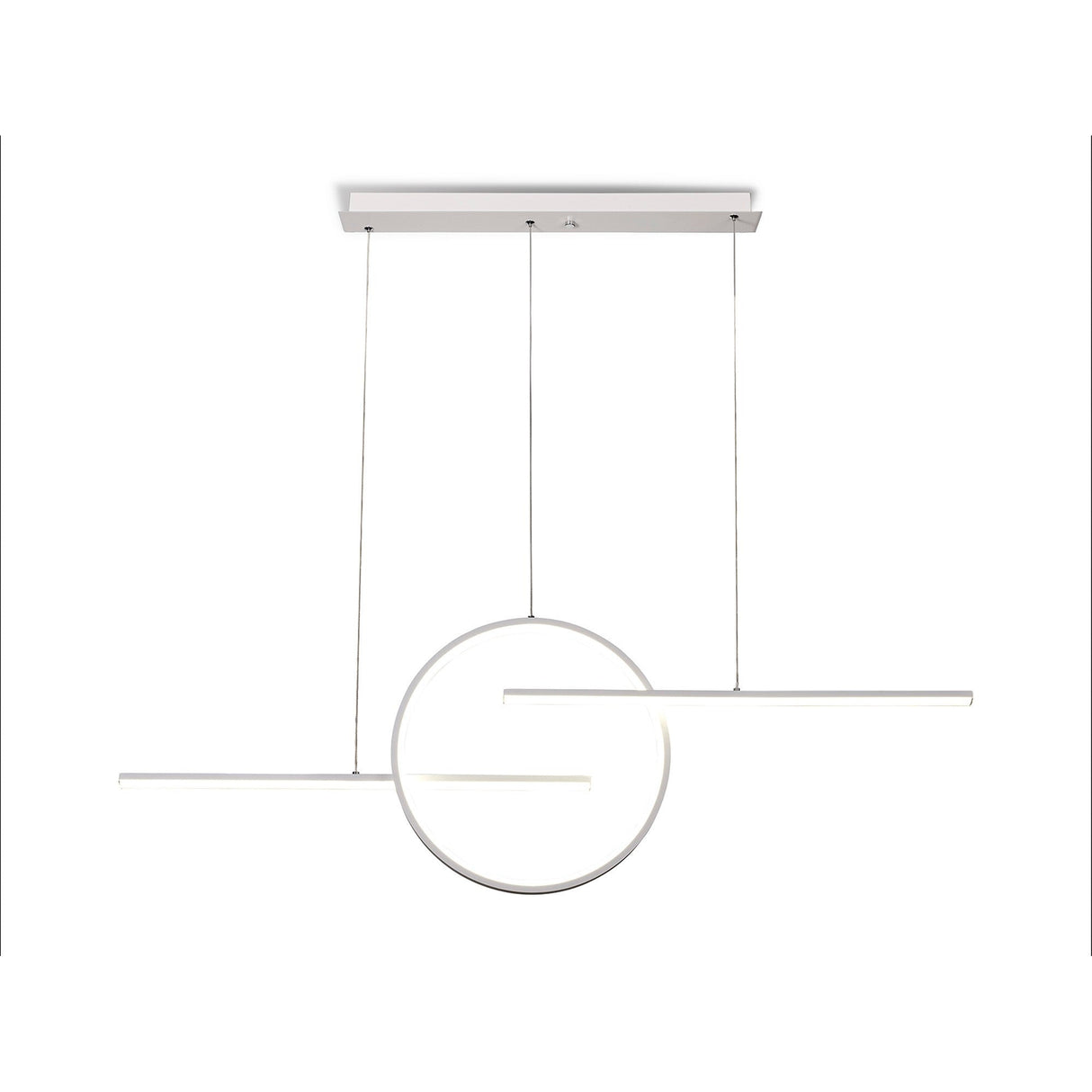 Kitesurf Loop Dimmable LED Linear Suspension Light - White