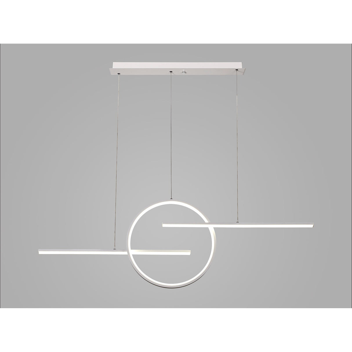 Kitesurf Loop Dimmable LED Linear Suspension Light - White
