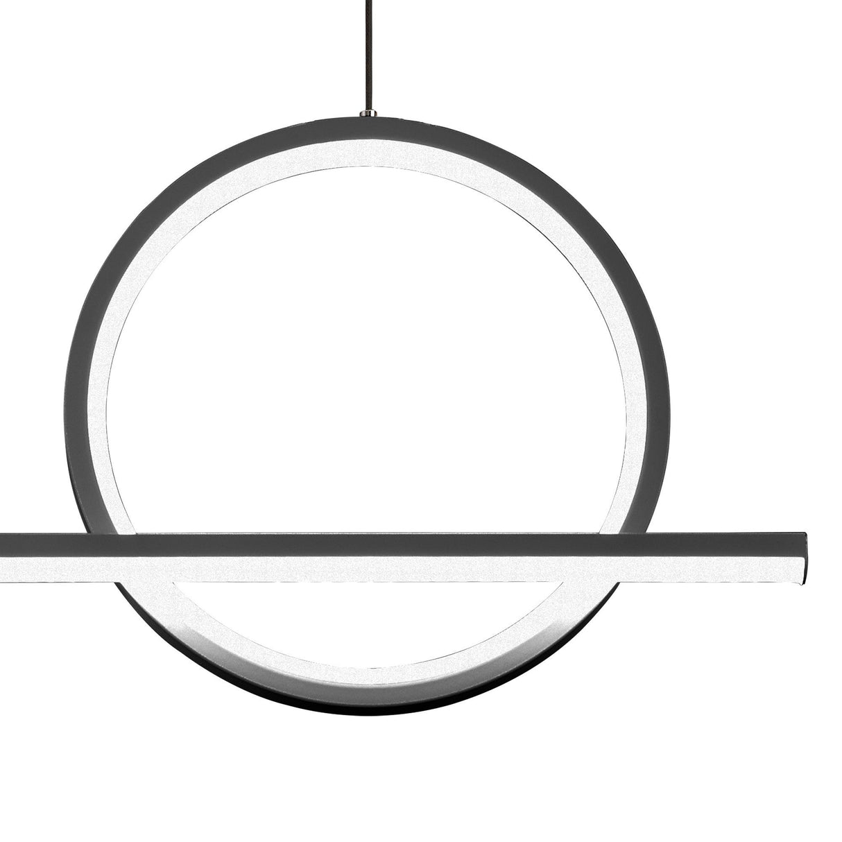 Kitesurf Loop Dimmable LED Linear Suspension Light - Black