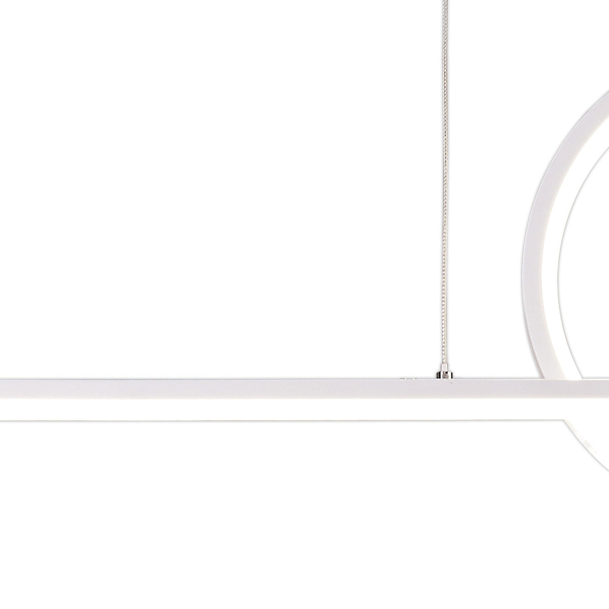 Kitesurf Loop Dimmable LED Linear Suspension Light - White