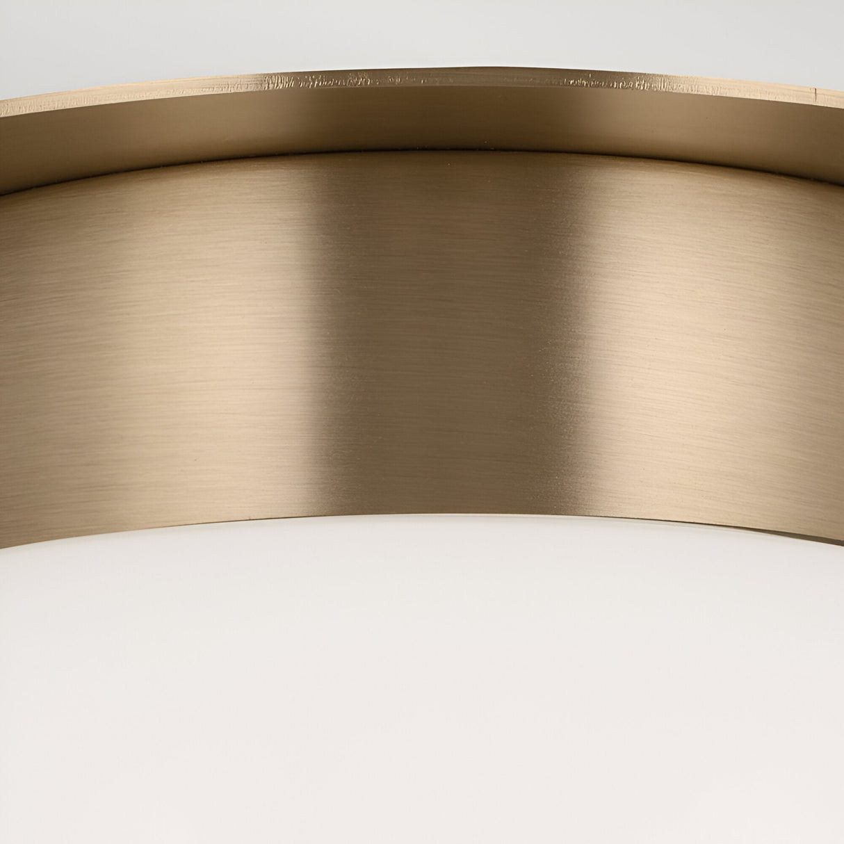 Albers 1 Light Opal Glass Globe Flush Ceiling Light - Champagne