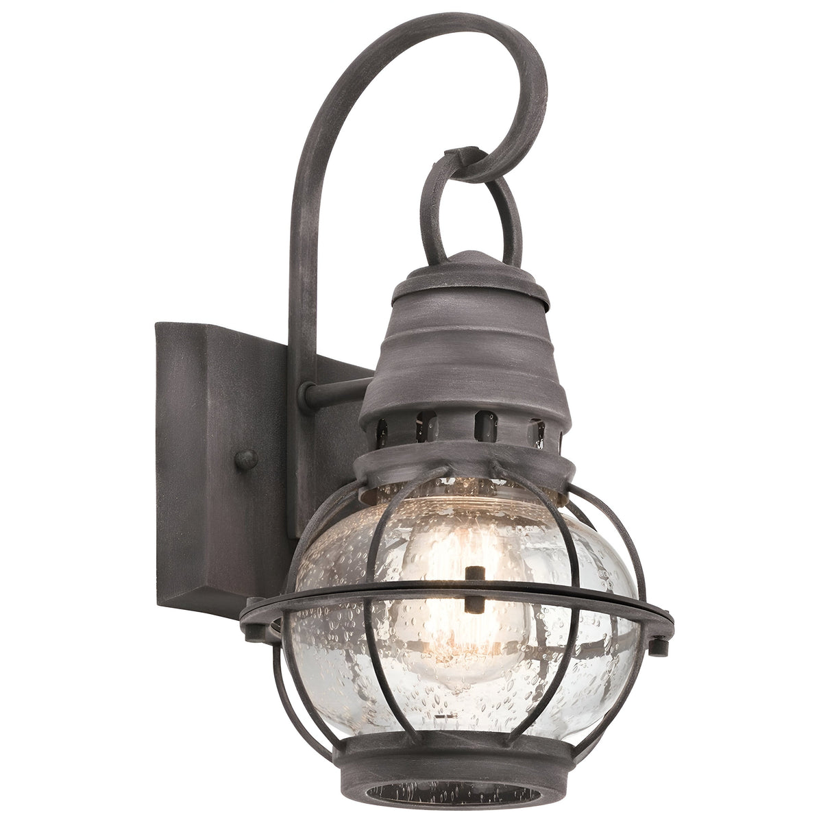 Bridgepoint 1 Light Small Wall Lantern - Weathered Zinc