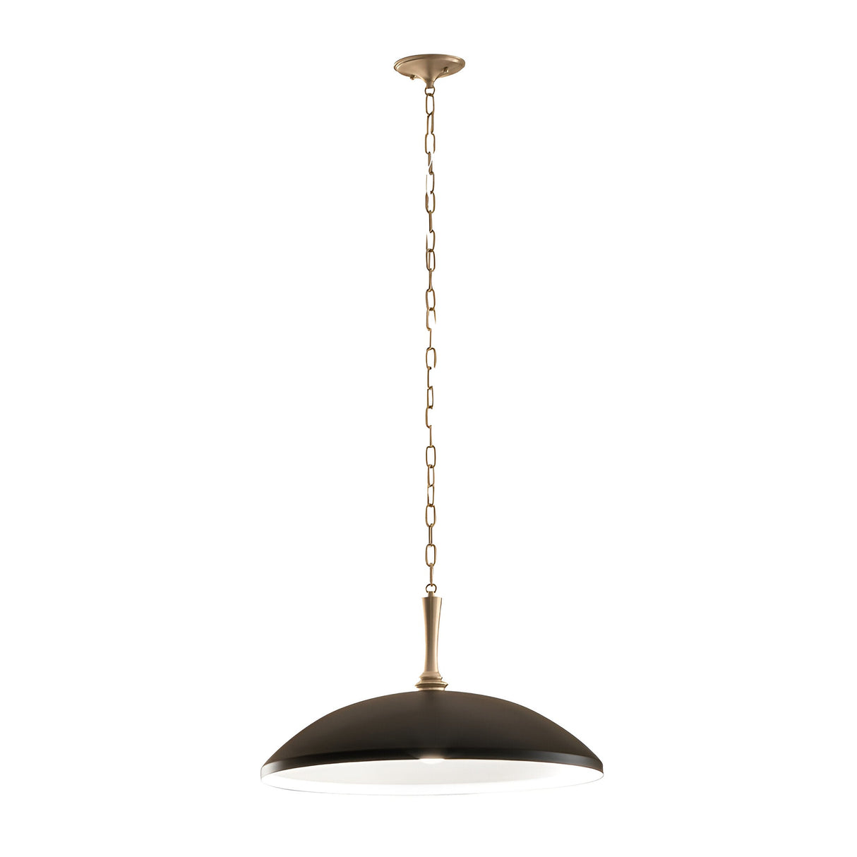 Delarosa 1 Light Pendant - Black/Champagne