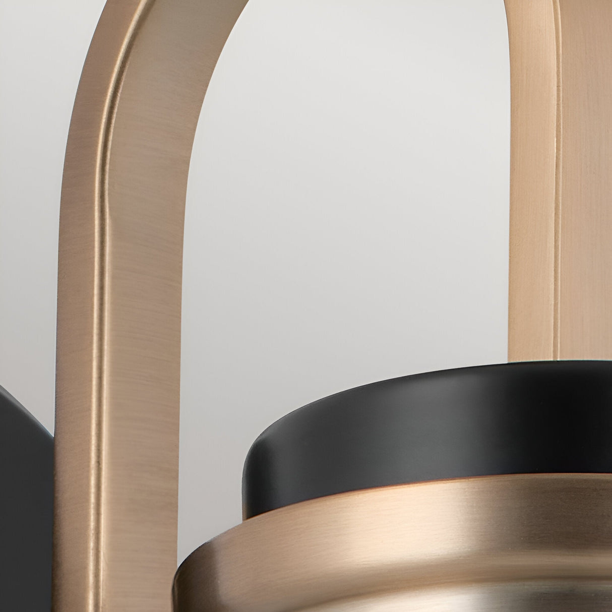 Farum 1 Light Bathroom Opal Glass Wall Light - Black/Champagne