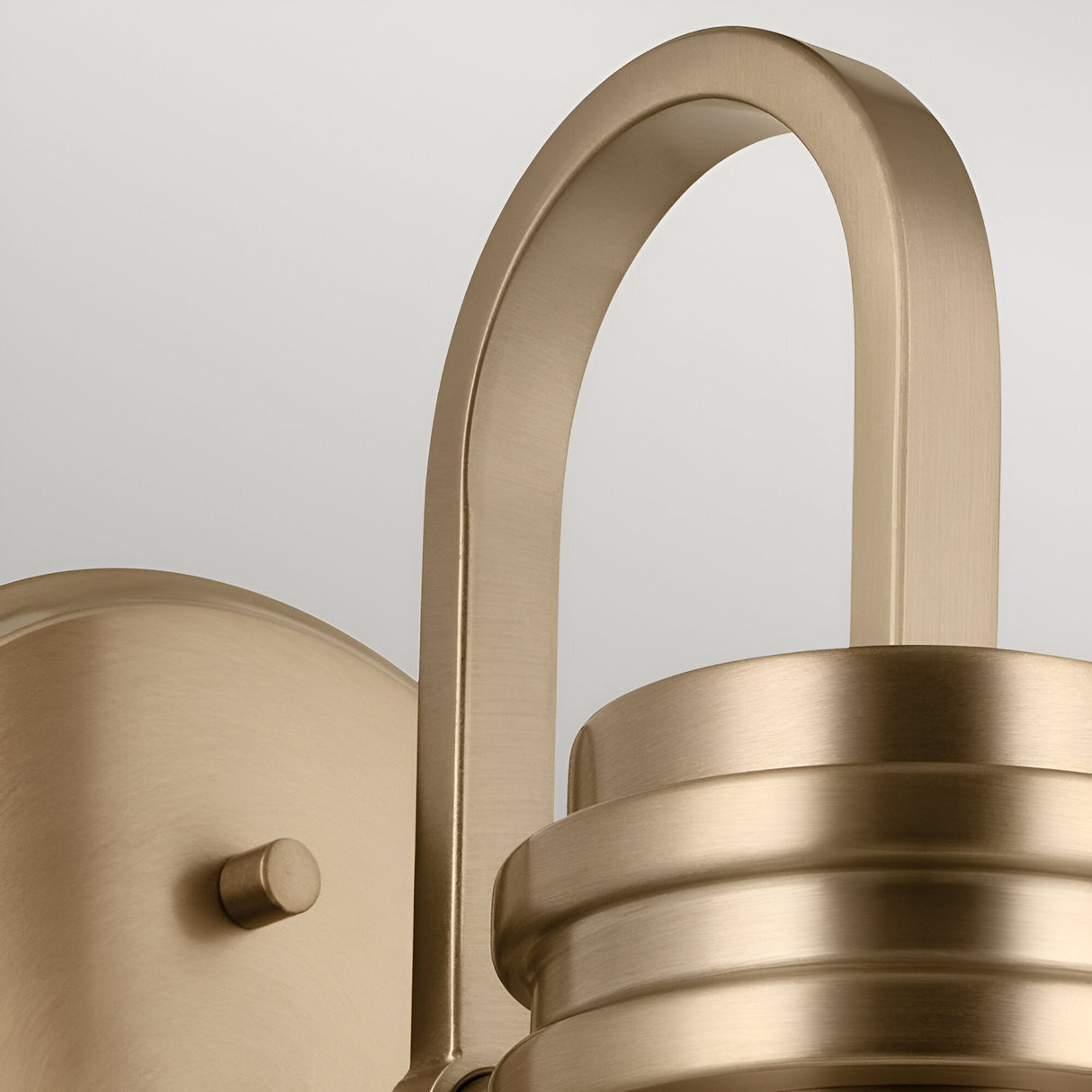 Farum 1 Light Bathroom Opal Glass Wall Light - Champagne