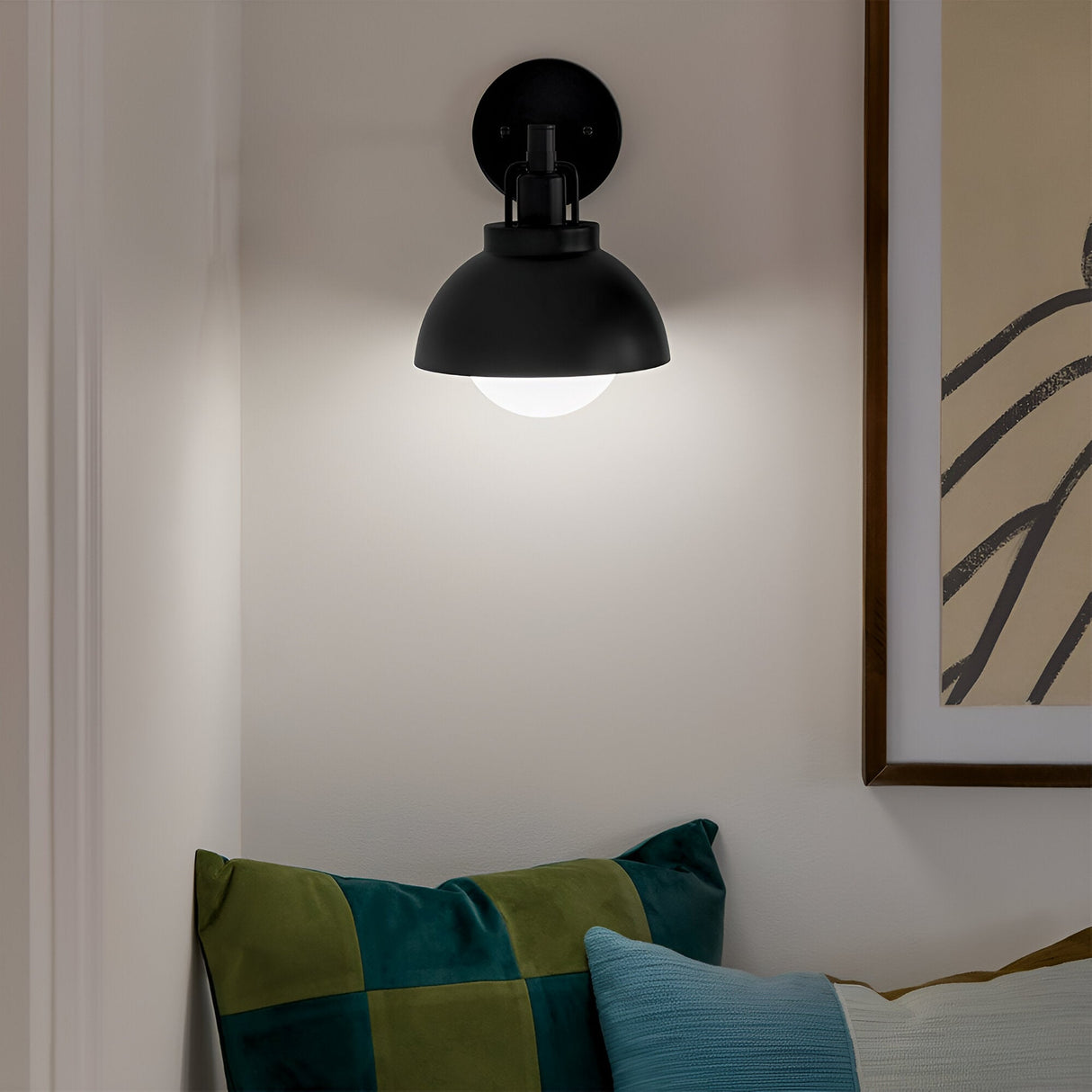 Niva 1 Light Convertible Wall Light & Pendant - Black