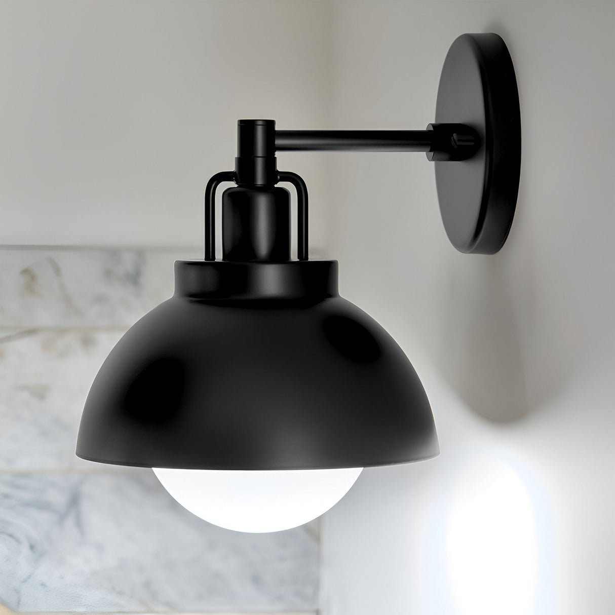 Niva 1 Light Convertible Wall Light & Pendant - Black