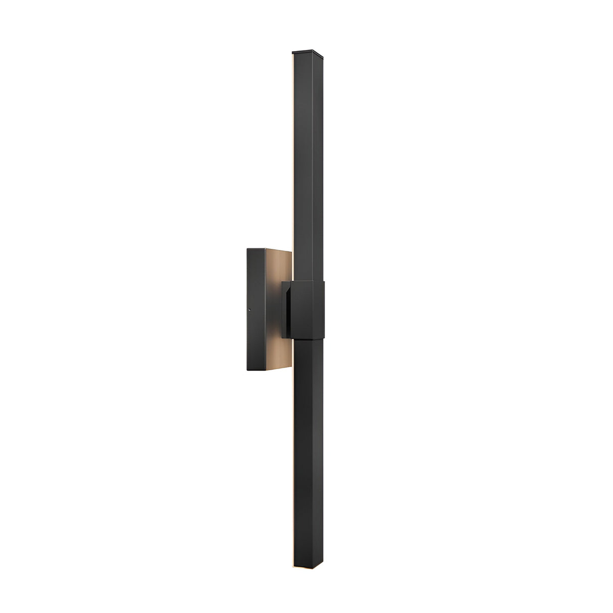 The Nocar LED Outdoor Large Wall Light 39W 3000K in Black features a modern, slim vertical rectangular design with a central mounting plate, ideal for contemporary exterior lighting.