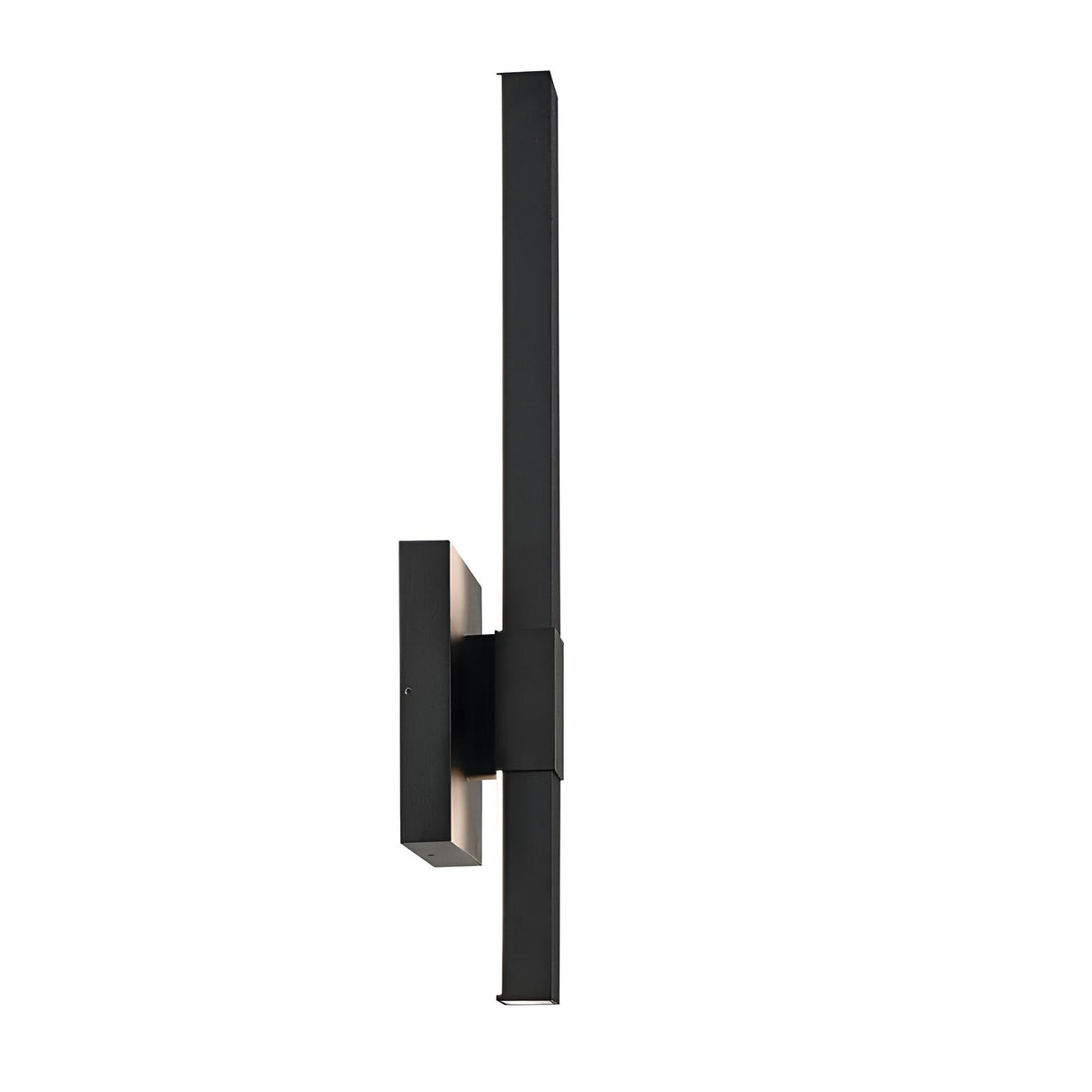 The Nocar LED Outdoor Medium Wall Light 20W 3000K in black features a modern, slim vertical design with a rectangular backplate and clean lines, perfect as a minimalist exterior fixture for contemporary spaces.