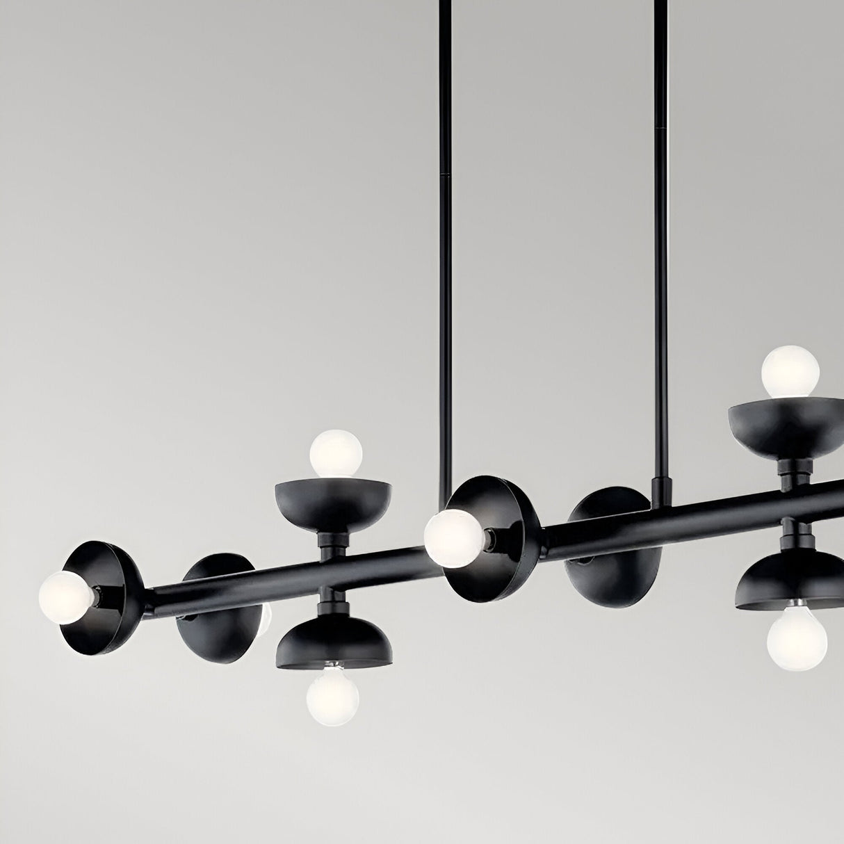 Palta 9 Light Linear Suspension - Satin Black