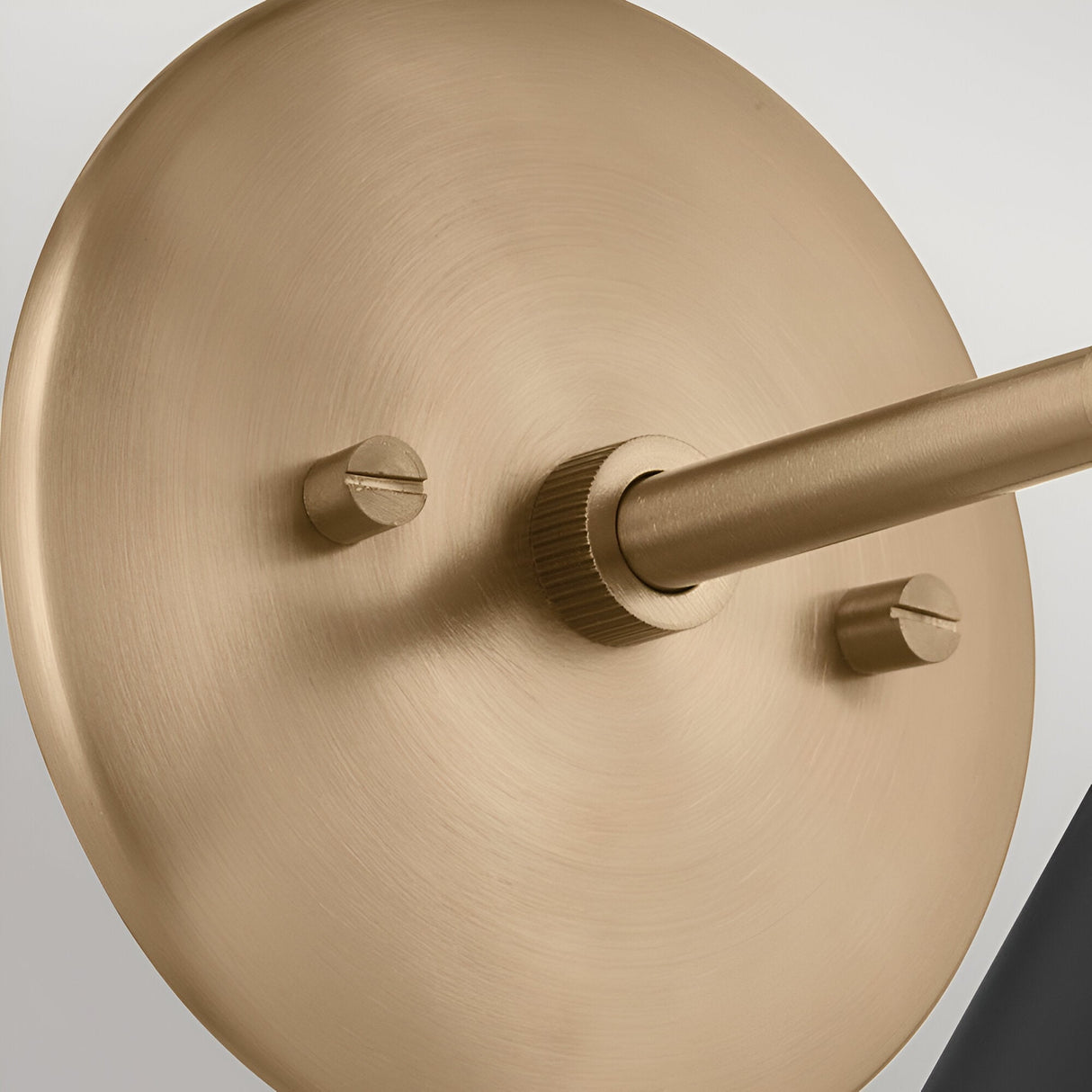 Phix 2 Light Wall Light - Black/Brass