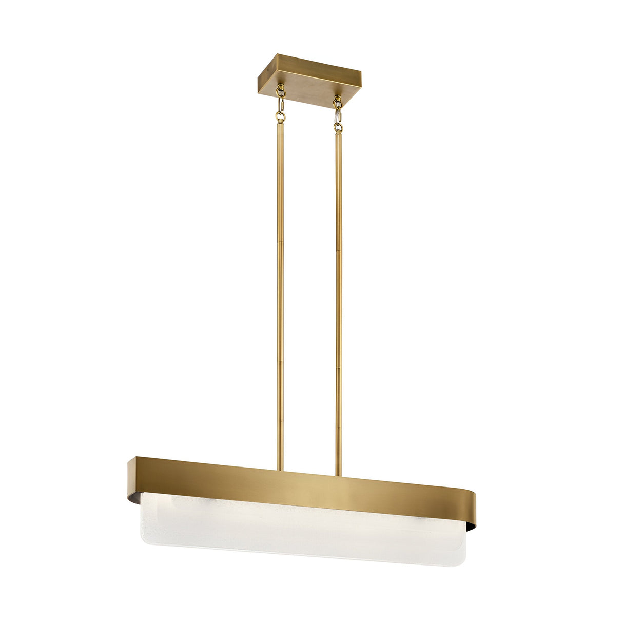 Serene LED Glass Linear Suspension 40W 3000K - Brass