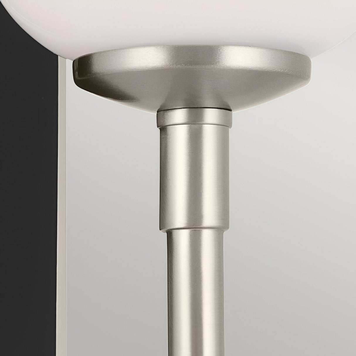 Solia 1 Light Bathroom Wall Light - Brushed Nickel With Black Accent