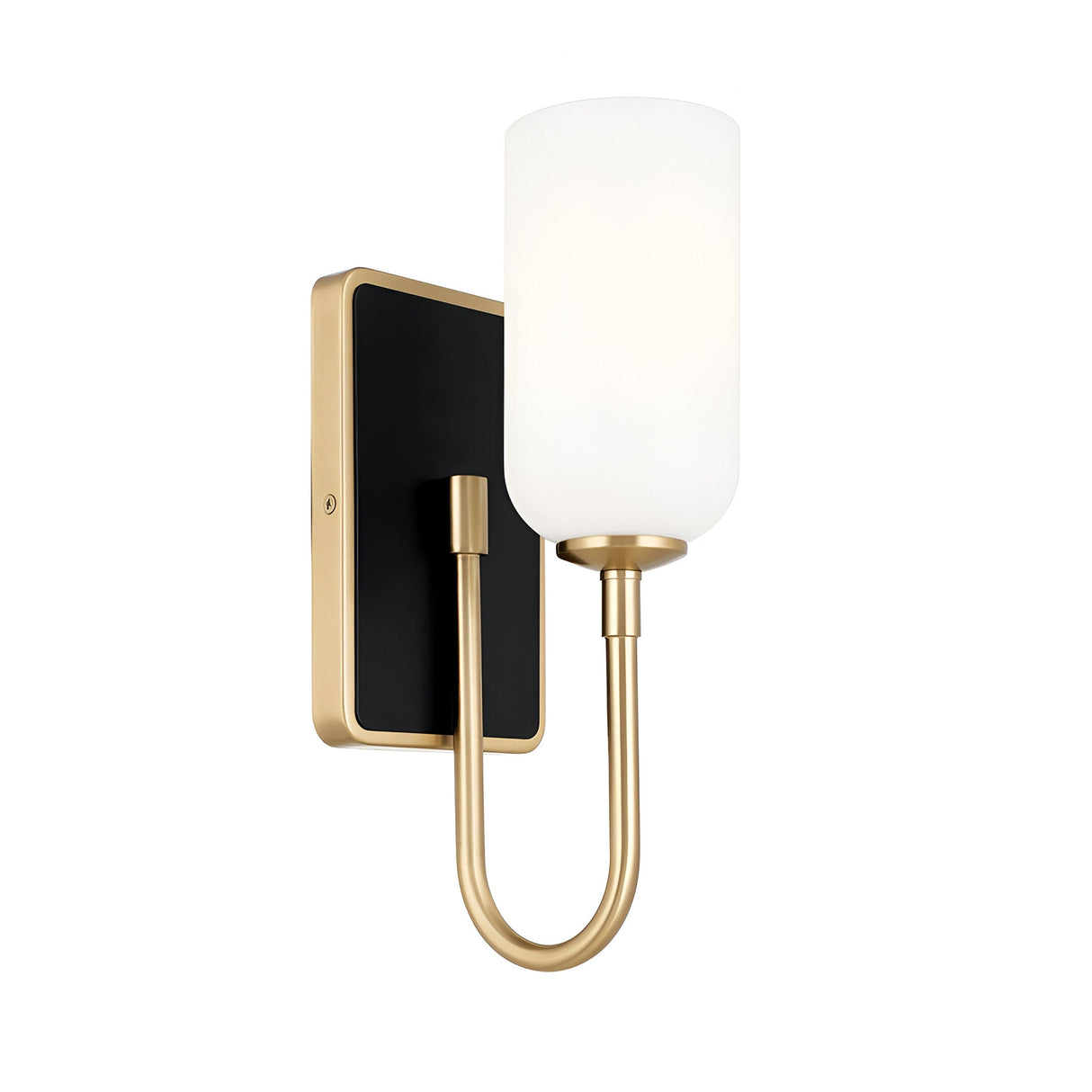 Solia LED Bathroom Wall Light - Champagne With Black Accent