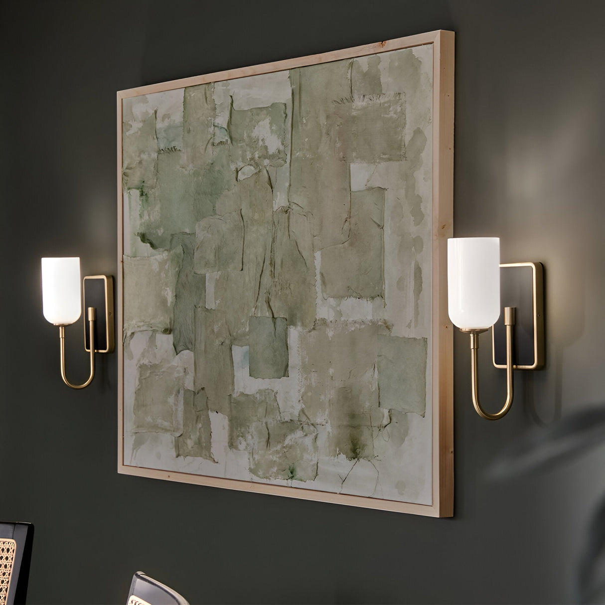 Solia LED Bathroom Wall Light - Champagne With Black Accent