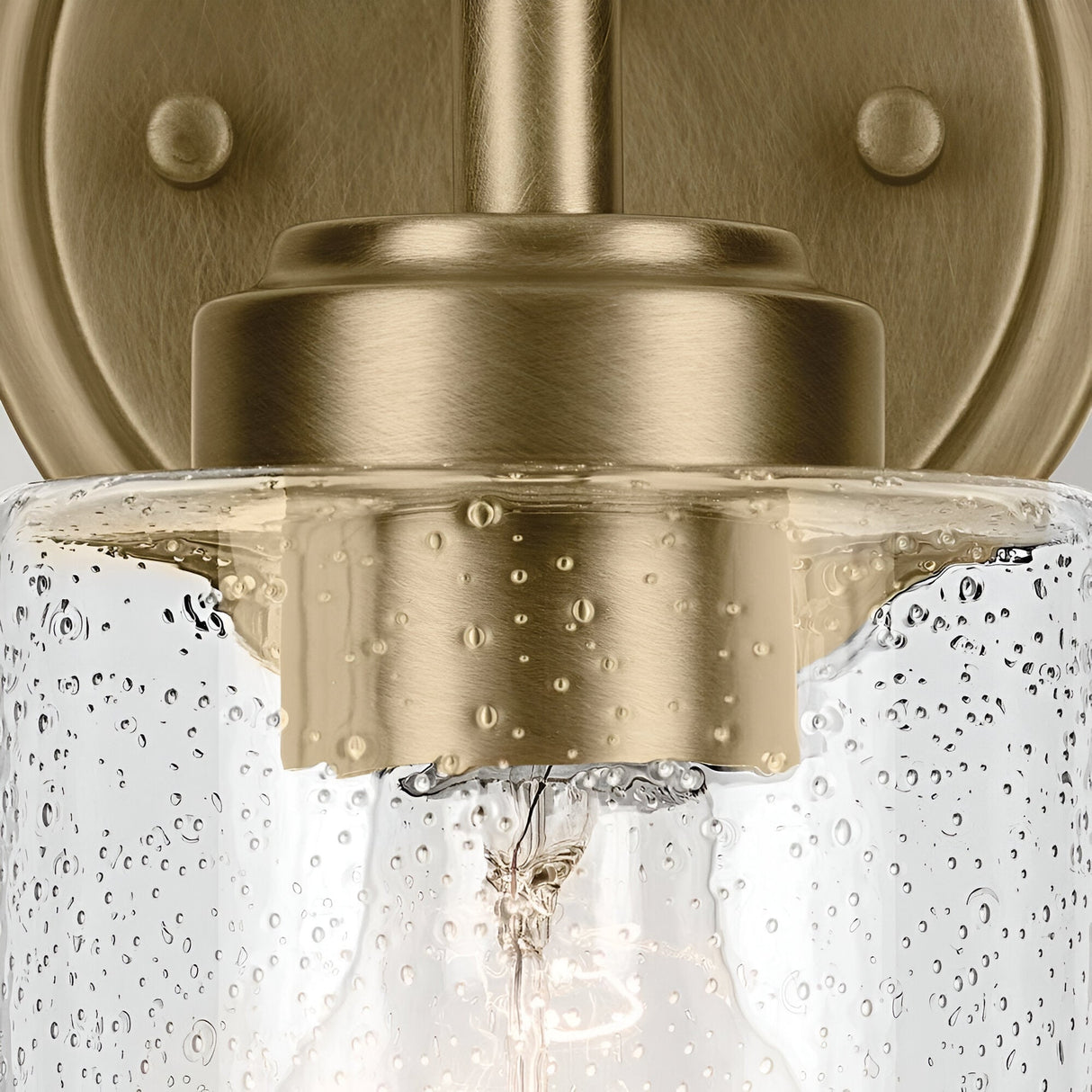 Winslow 1 Light Glass Wall Light - Brass