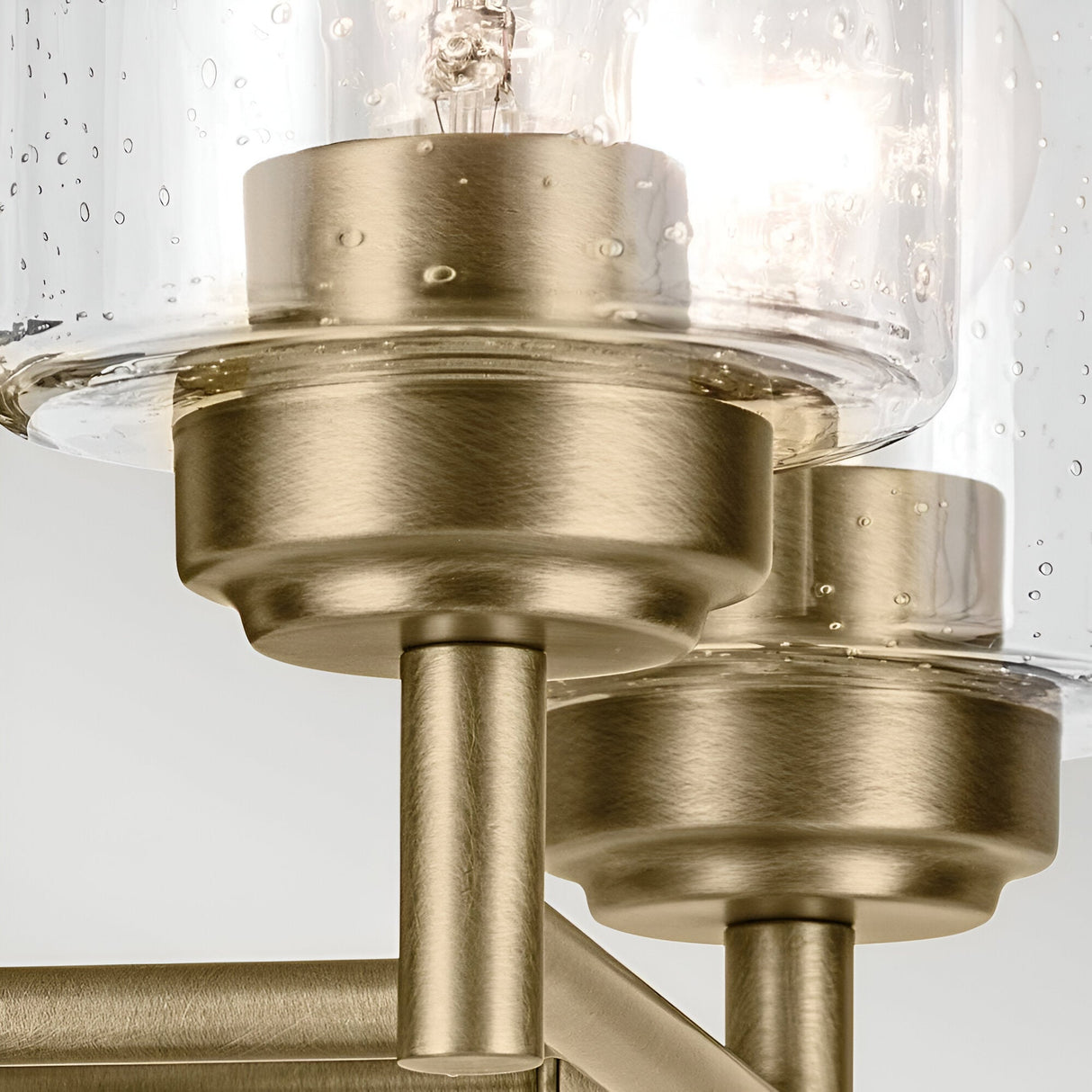 Winslow 2 Light Glass Wall Light - Brass