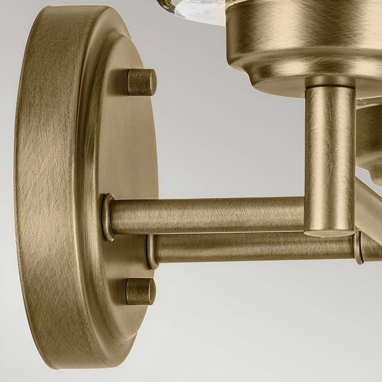 Winslow 2 Light Glass Wall Light - Brass