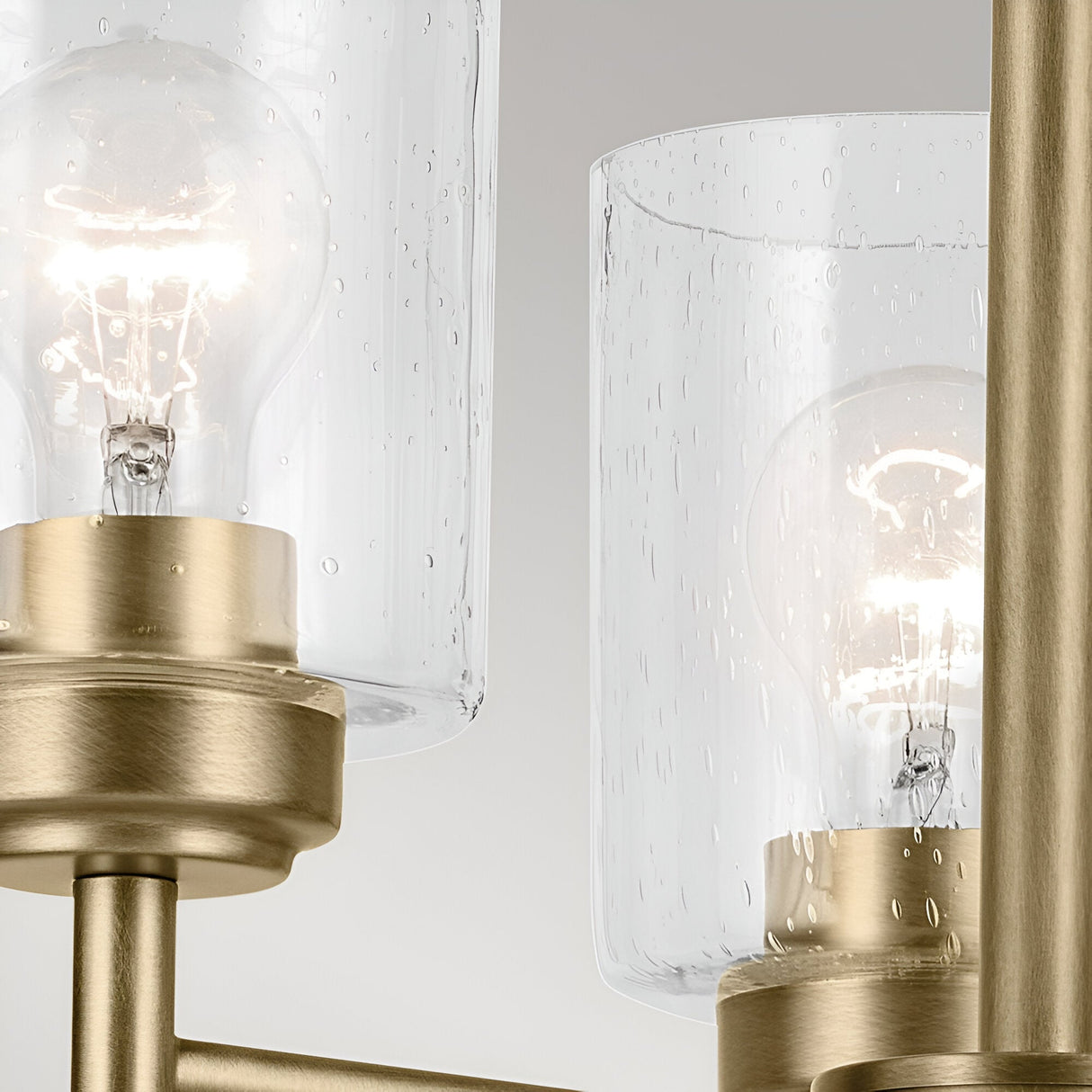 Winslow 3 Light Glass Chandelier - Brass