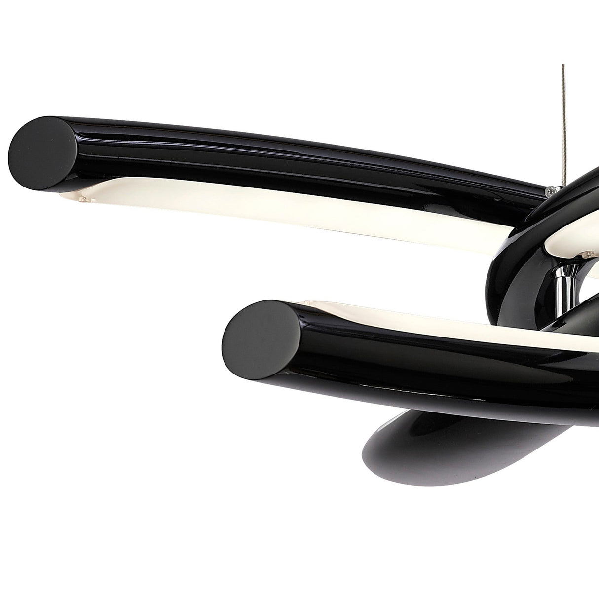 Knot 76cm LED Suspension Light - Gloss Black & Polished Chrome