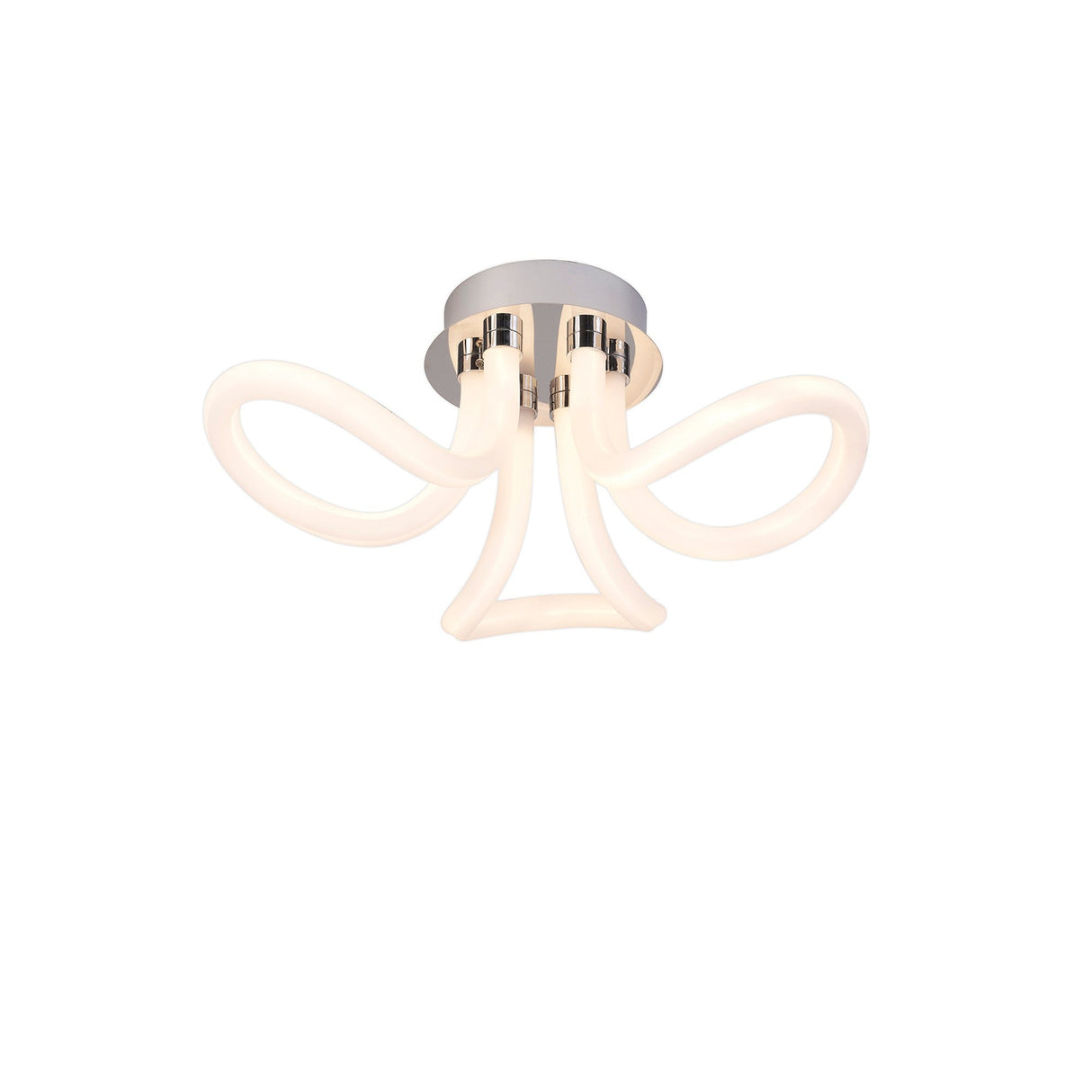 Knot II LED Semi-Flush Ceiling Light 3000K 40W - Chrome