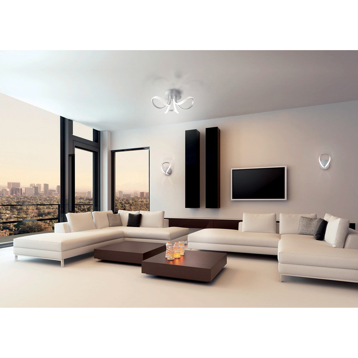 Knot LED Wall Light 12W 3000K - Chrome