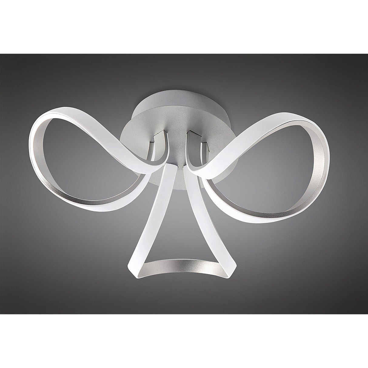 Knot LED Semi-Flush Ceiling Light 3000K 36W - Silver