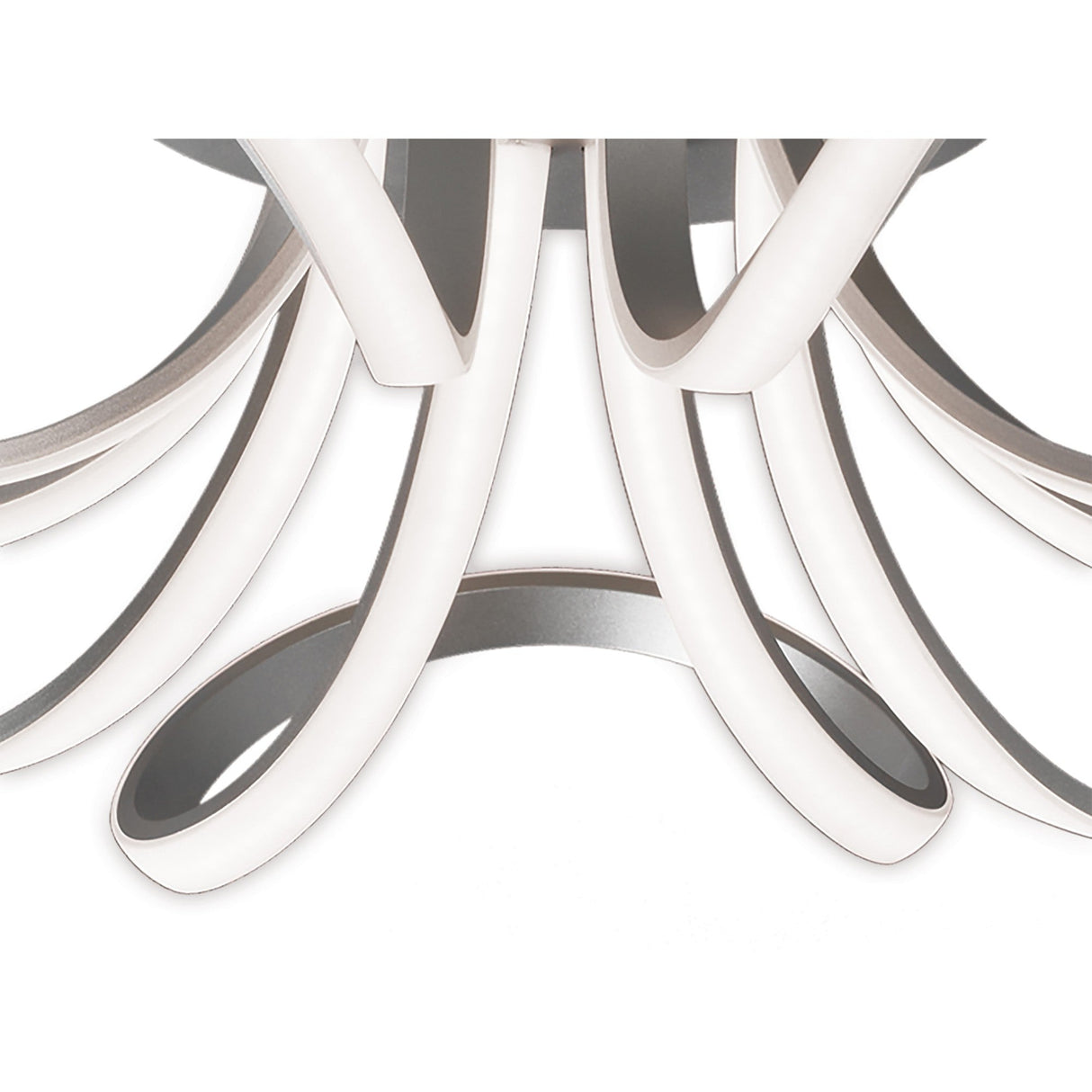 Knot Dimmable LED Semi-Flush Ceiling Light 3000K 60W - Silver