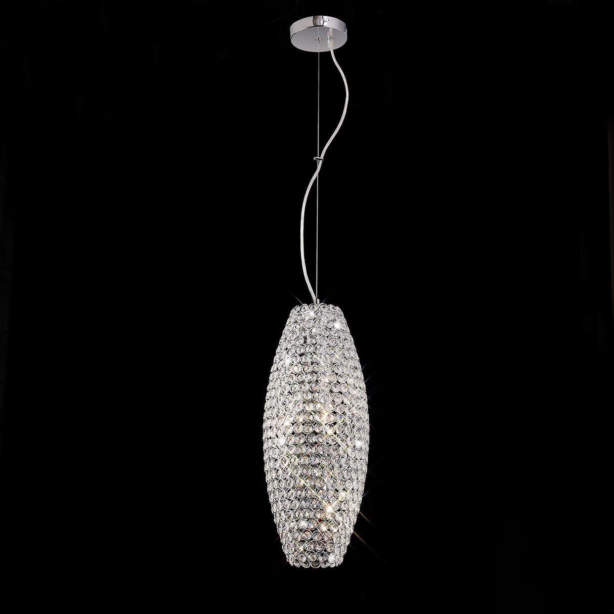 Kos 4 Light Crystal Pendant Light – Polished Chrome