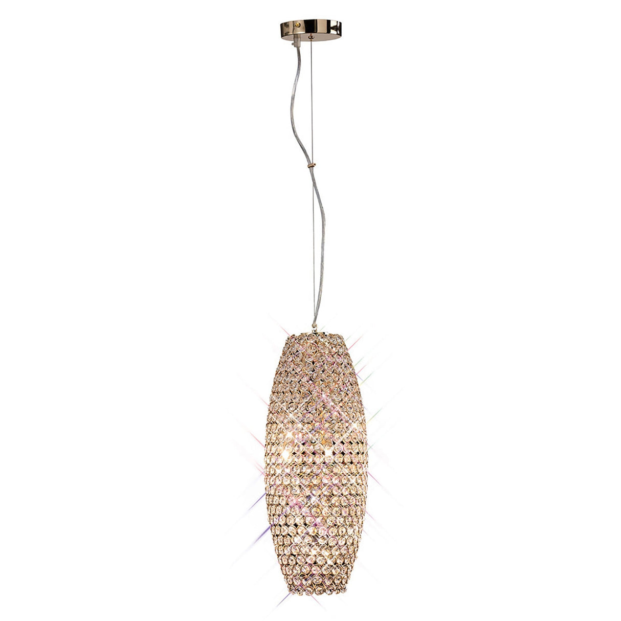 Kos 20cm 4 Light Crystal Pendant Light - French Gold