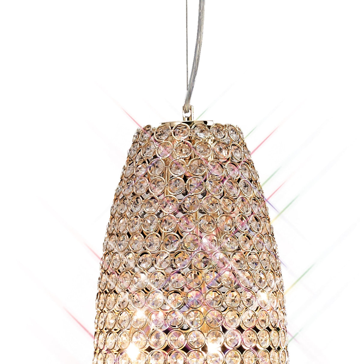 Kos 20cm 4 Light Crystal Pendant Light - French Gold