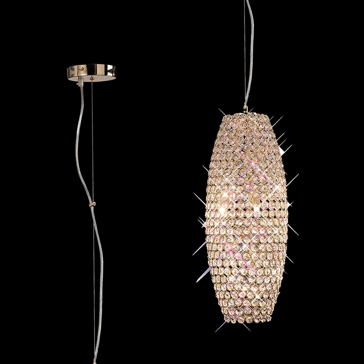 Kos 20cm 4 Light Crystal Pendant Light - French Gold