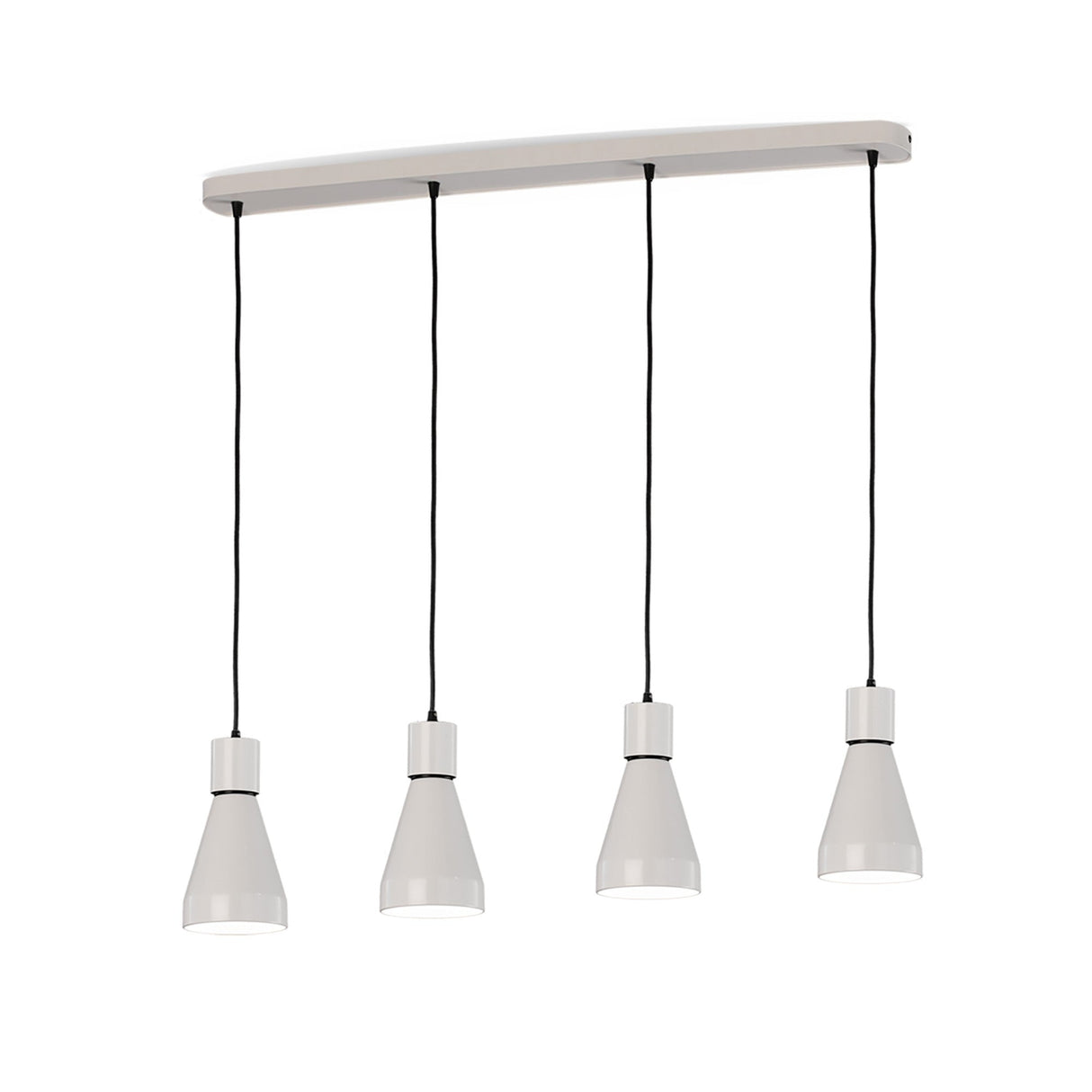 Kos 4 Light Bar Pendant Light - White & Black