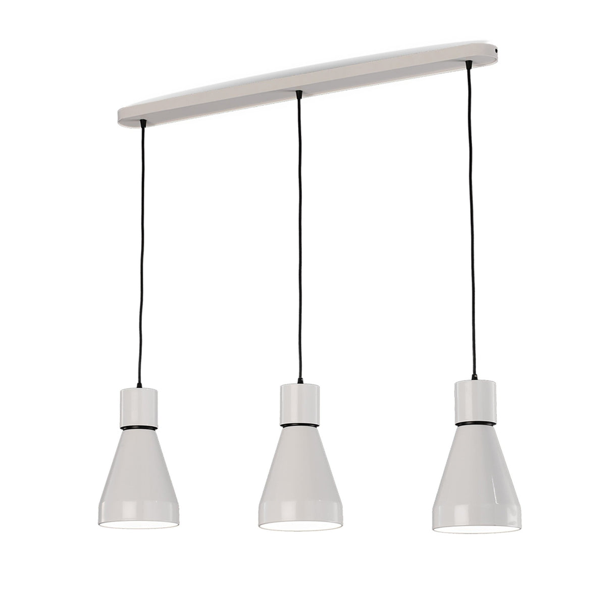Kos 3 Light Bar Pendant Light - White & Black