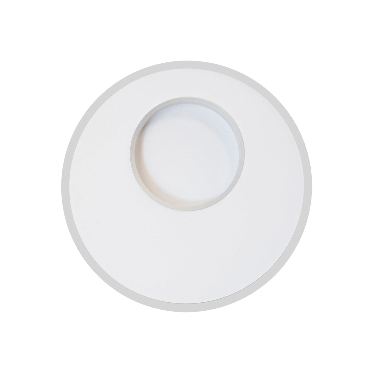Krater CCT Dimmable LED Semi-Flush Ceiling Light With Remote Control - White