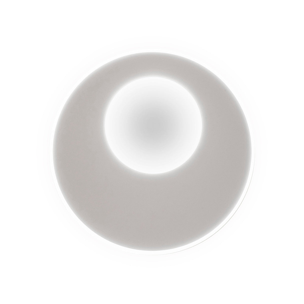 Krater CCT Dimmable LED Semi-Flush Ceiling Light With Remote Control - White