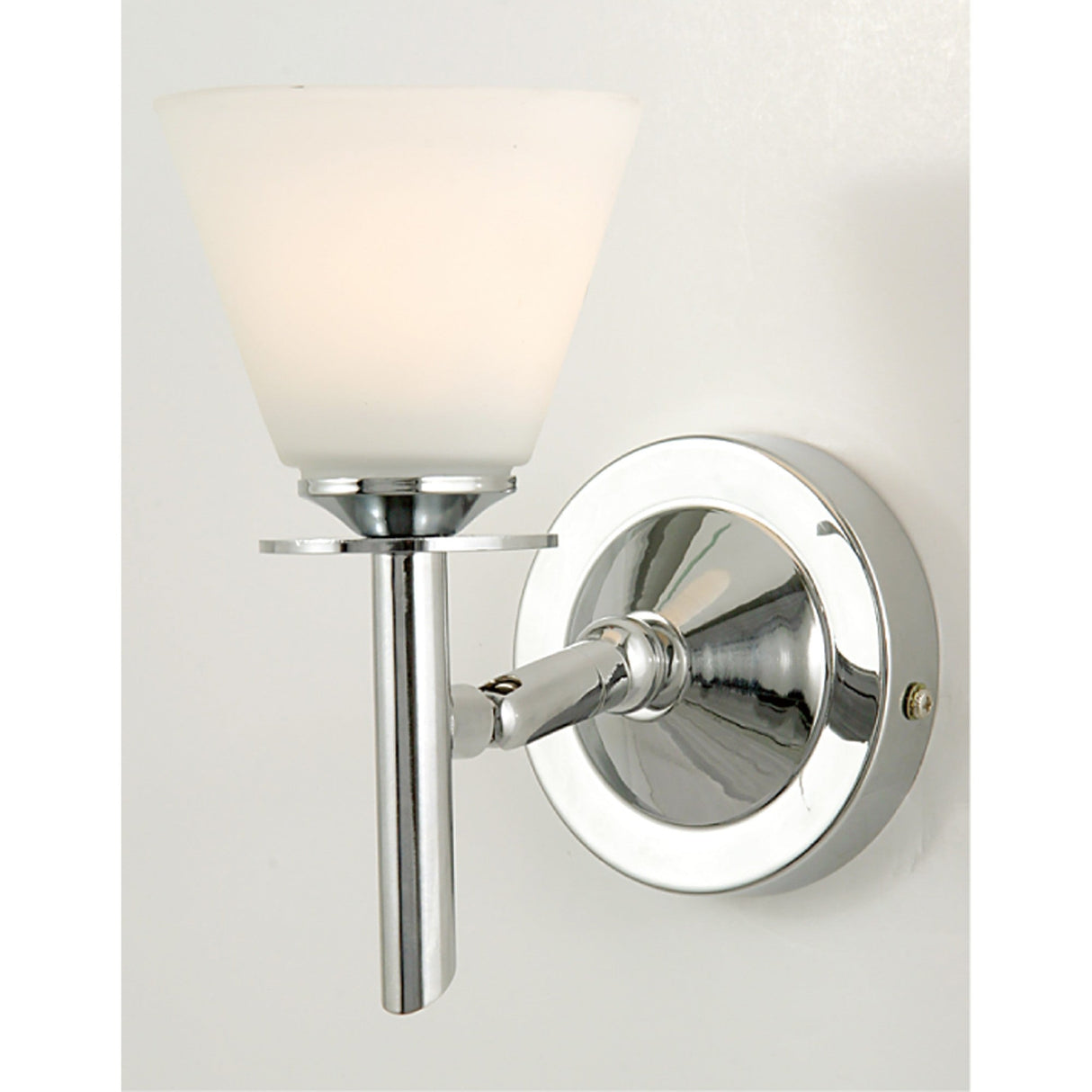 Kristina 1 Light Opal Glass Wall Light – Polished Chrome