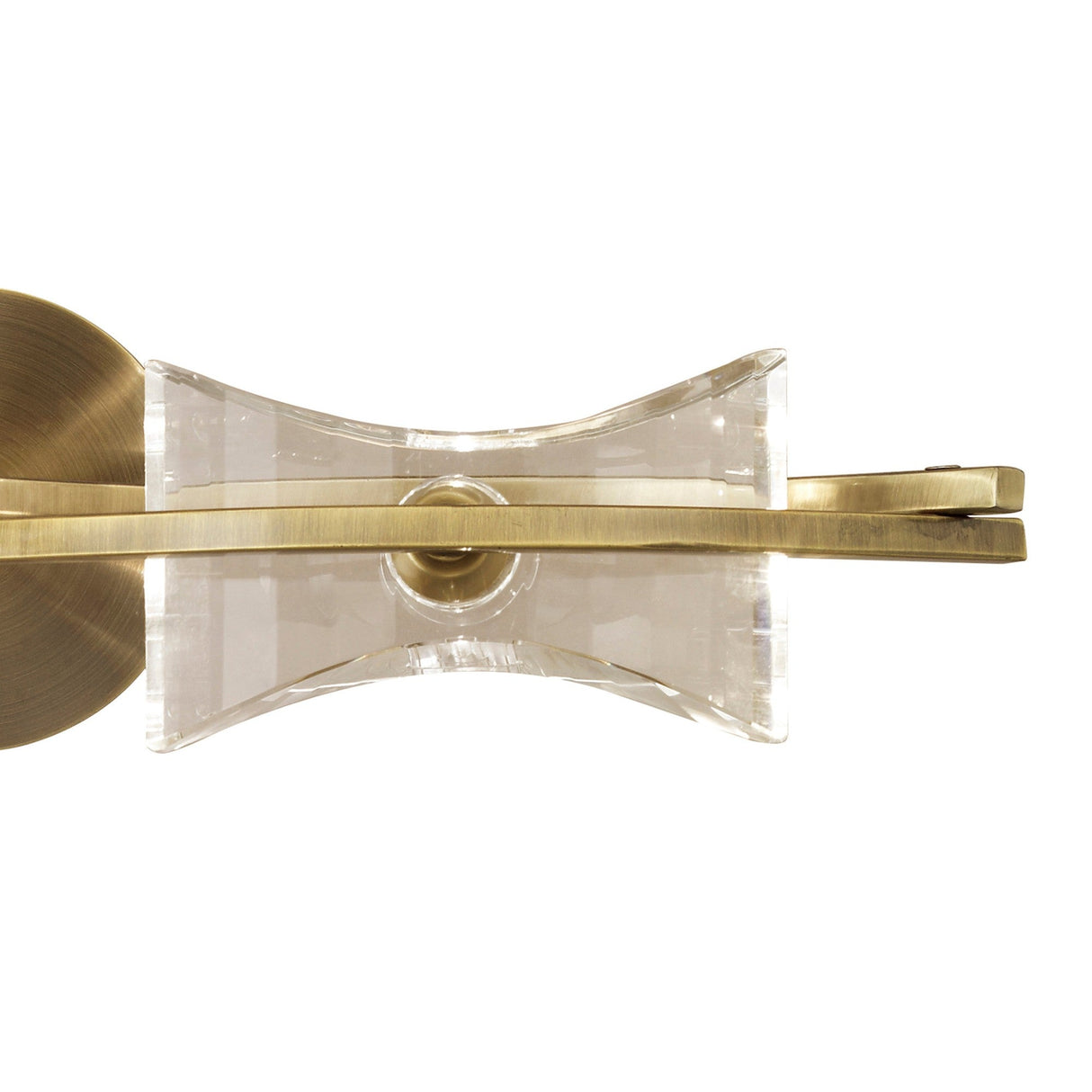 Kromo 2 Light Wall Light With Switch - Antique Brass