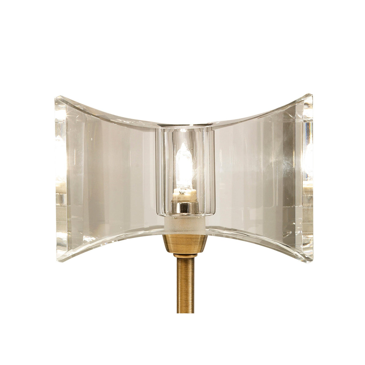 Kromo Straight Frame 1 Light Table Lamp - Antique Brass